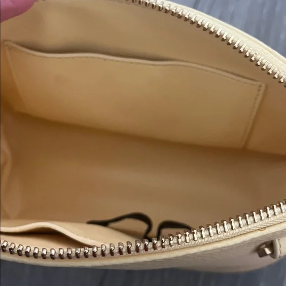 Dagne Dover Yellow Lola Leather Cosmetics Pouch Size Small - Picture 12 of 15